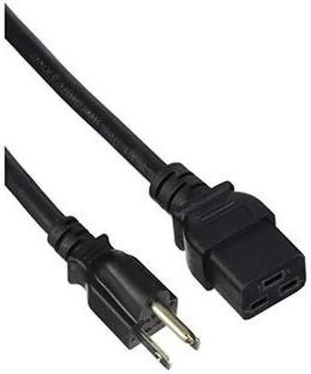 Alt view image 8 of 8 - Monoprice Heavy Duty Computer Power Cord - 15 Feet - Black | NEMA 5-15P to IEC 60320 C19, 14AWG, 15A, SJT, 125V, For Powering Computers, Servers
