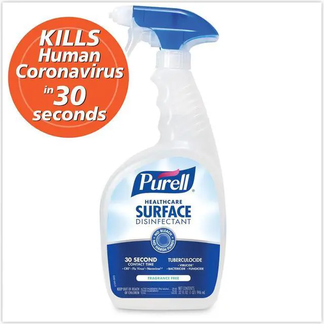 Alt view image 10 of 10 - PURELL Healthcare Surface Disinfectant Fragrance Free 32 oz Spray Bottle 1