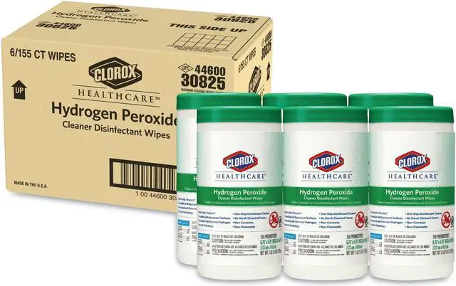 Alt view image 6 of 6 - Clorox Disinfecting Wipes w/Hydrogen Peroxide 155-Wipes WE