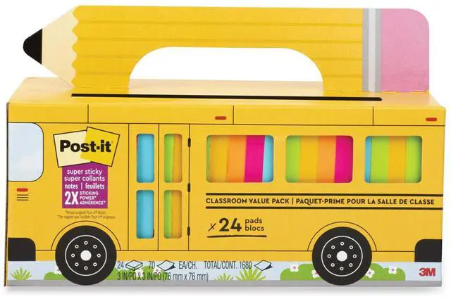 Alt view image 2 of 2 - Post-it 65424SSBUS Notes Super Sticky Classroom Value Pack
