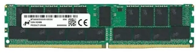 Alt view image 2 of 6 - Micron MTA36ASF4G72PZ-3G2R1 32GB DDR4 SDRAM Memory Module - 32 GB - DDR4-3200/PC4-25600 DDR4 SDRAM - 3200 MHz Dual-rank Memory - CL22 - 1.20 V - ECC - Registered - 288-pin - DIMM