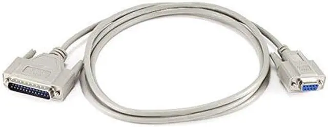 Alt view image 7 of 7 - Monoprice Molded Modem Cable - 6 Feet, DB9 Female to DB25 Male