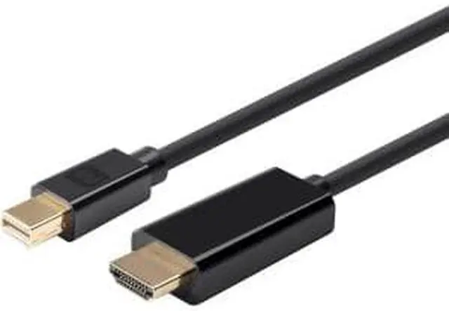 Main image of Monoprice Mini DisplayPort 1.2a to HDTV Cable - 6 Feet - Black | Supports Up to 4K Resolution And 3D Video - Select Series