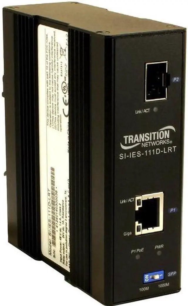 Alt view image 8 of 11 - TRANSITION NETWORKS SI-IES-111D-LRT HARDENED ETHERNET POE+ INJECTOR