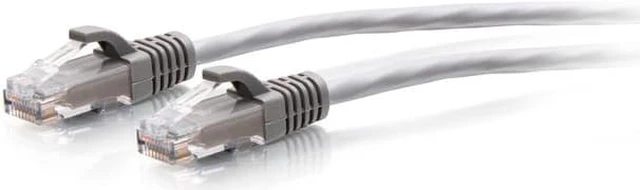 Main image of C2G 5ft Cat6a Snagless Unshielded UTP Slim Ethernet Cable Cat6a Slim Network Patch Cable PoE Gray C2G30115