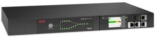 Alt view image 2 of 6 - APC NetShelter - Automatic transfer switch (rack-mountable) - AC 207-253 V - 3700 VA - 1-phase - USB, Ethernet 10/100/10