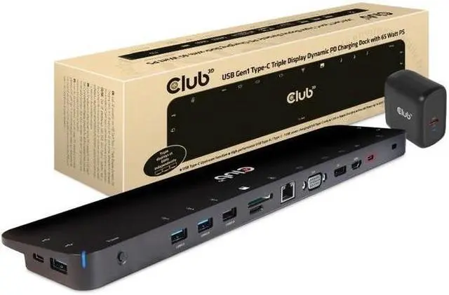 Main image of USB C UNIVERSAL TRIPLE DOCK USB C TRIPLE DOCK 65 WATT