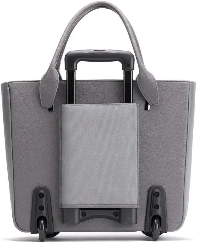 Alt view image 3 of 6 - Florence Gray Rolling Tote for 17.3" Laptop