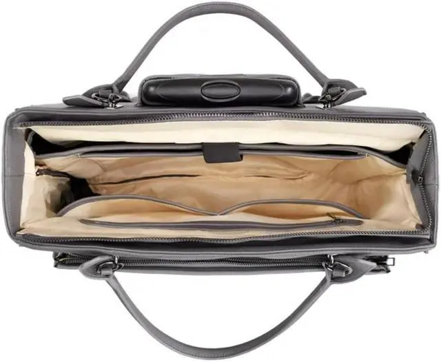 Alt view image 6 of 6 - Florence Gray Rolling Tote for 17.3" Laptop