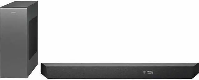 Alt view image 2 of 11 - Philips TAB8507B37 600W Soundbar 3.1 with Wireless Subwoofer
