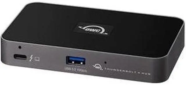 Alt view image 2 of 3 - thunderbolt hub - 3 x tb4 ports owctb4hub5p, wired, w125947845 (ports owctb4hub5p, wired, thunderbolt, grey, space gray, 40 gbit/s, aluminium, plastic)
