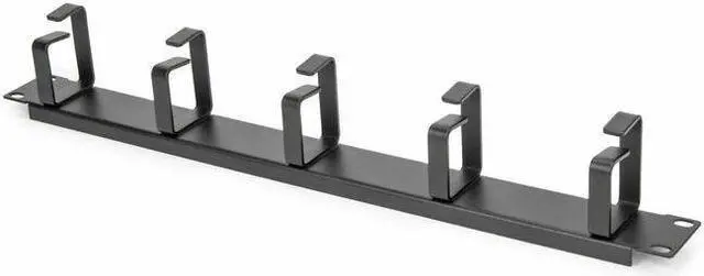 Alt view image 8 of 9 - 1U 19in Metal Rackmount Cable Management Panel - Cable Management Panel - Black - 1 - 1U Rack Height - 19" Panel Width - Cold Rolled Steel