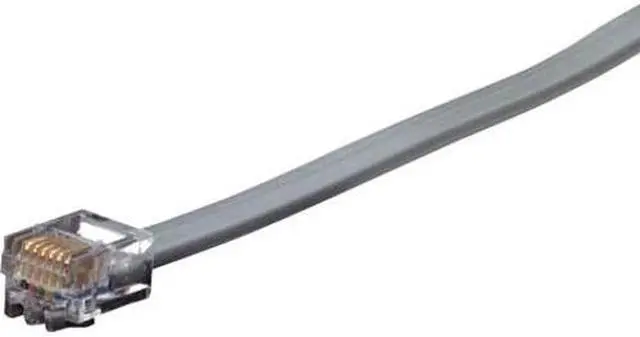 Alt view image 6 of 6 - RJ-11 Modular Cable 6-Wire Straight-Pinning 25-ft. 7.6-m