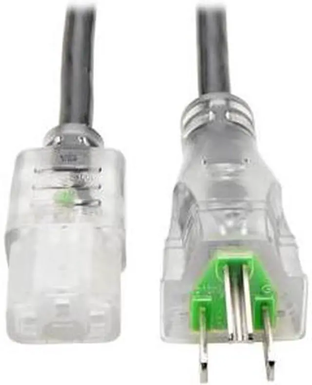 Alt view image 17 of 19 - Tripp Lite Model P006-003-HG13CL 3 ft. Hospital-Grade Computer Power Cord with Clear Plugs, 13A, 16 AWG (NEMA 5-15P to IEC-320-C13)