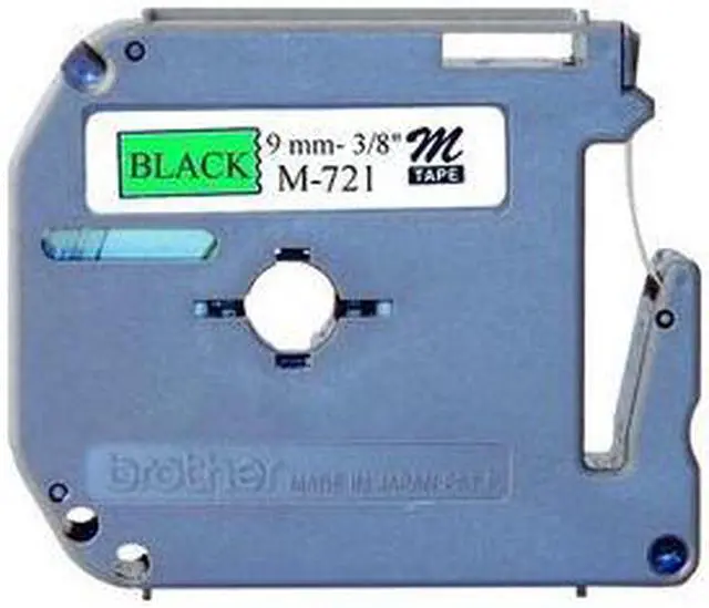Alt view image 6 of 9 - Brother P-Touch M Series Tape Cartridge for P-Touch Labelers, 3/8w, Black on Green