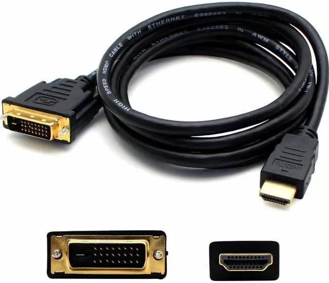 Alt view image 6 of 7 - 6ft HDMI 1.3 Male to DVI-D Single Link (18+1 pin) Male Black Cable For Resolution Up to 1920x1200