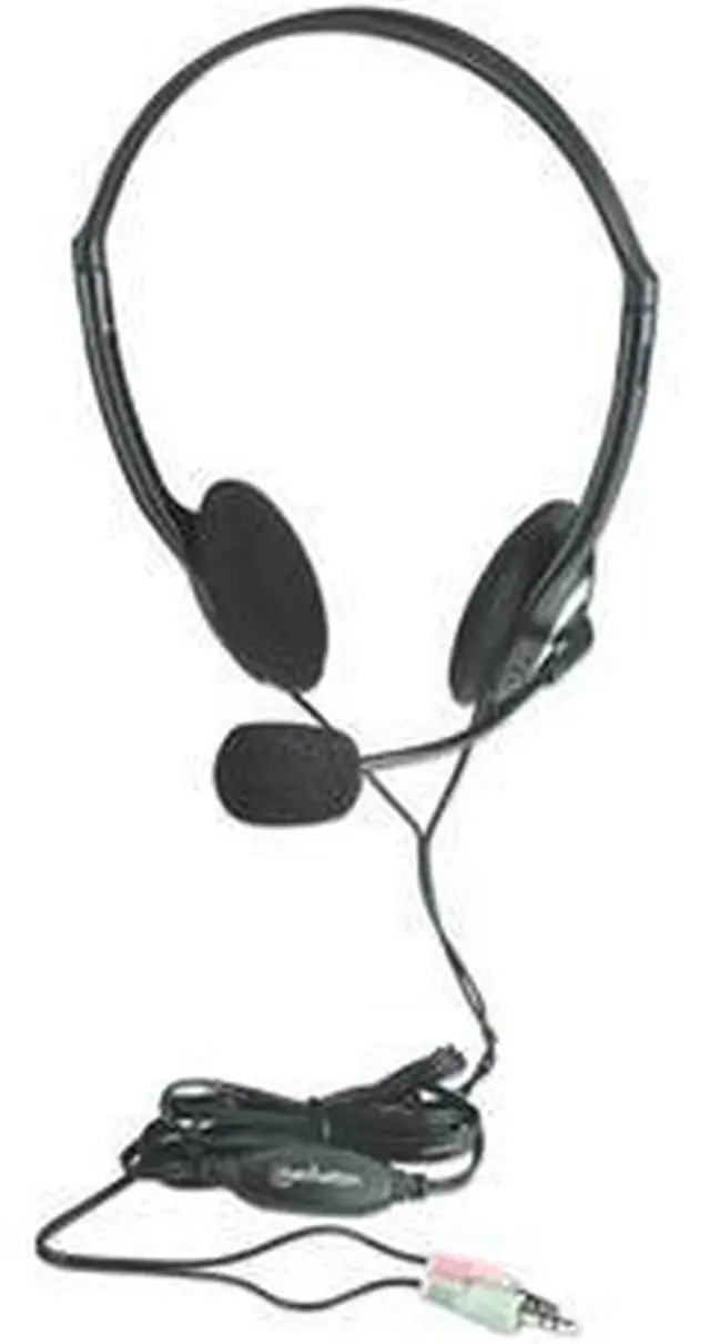 Alt view image 7 of 7 - Manhattan 164429 Lightweight Overhead Stereo Headset -