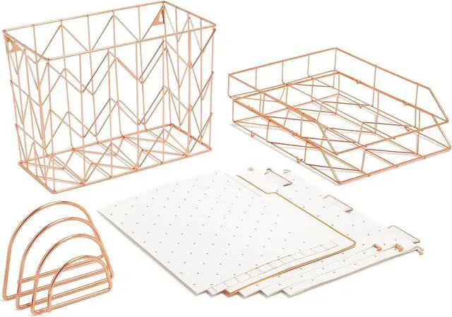Alt view image 6 of 6 - U Brands Desktop Organizer Set Rose Gold (2104U00-01)