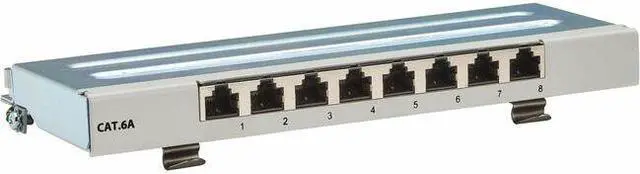 Main image of Tripp Lite Cat6a STP Patch Panel 8 Ports DIN Rail N250SH08DIN6A