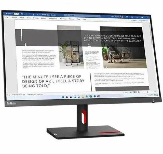 Alt view image 11 of 20 - Lenovo ThinkVision S27i-30 27" Full HD LED Monitor - 16:9 - Storm Gray - 27" Class - In-plane Switching (IPS) Technology - WLED Backlight - 1920 x 1080 - 16.7 Million Colors - 300 Nit - 4 ms