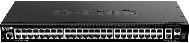 Alt view image 12 of 15 - D-Link DGS-1520-52 Layer 3 Switch - 50 Ports - Manageable - 3 Layer Supported - Modular - 51.20 W Power Consumption - Twisted Pair, Optical Fiber - 1U High - Rack-mountable - Lifetime Limited Warranty