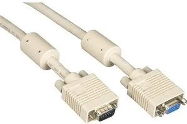 Alt view image 3 of 4 - Vga Video Cable With Ferrite Core - Male/Female, Beige, 20-Ft. (6.0-M)