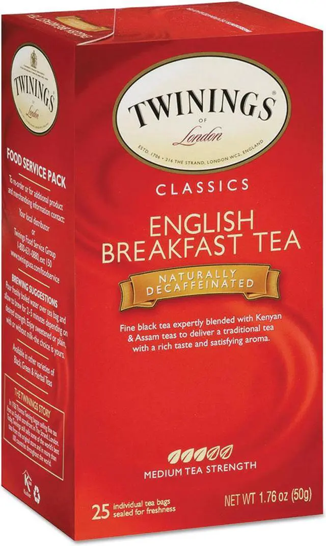 Alt view image 4 of 4 - Twinings Tea Bags, English Breakfast Decaf, 1.76 oz, 25/Box