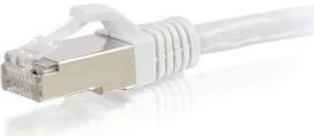 Alt view image 3 of 3 - C2G 00915 Cat6 Cable - Snagless Shielded Ethernet Network Patch Cable, White (2 Feet, 0.60 Meters)