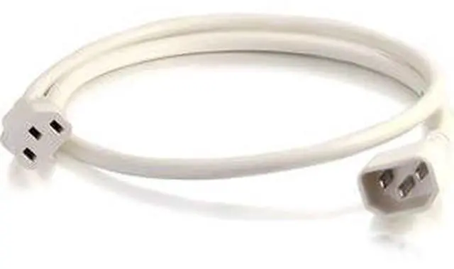 Alt view image 7 of 7 - C2G 17485 18 AWG Power Cord - C14 to C13, White (2 Feet, 0.60 Meters)
