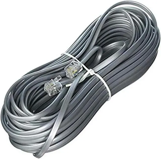 Alt view image 5 of 9 - Monoprice Landline Telephone Cable - 50 Feet - RJ11(6P4C) Straight for Data