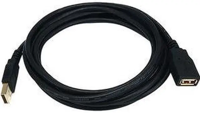 Alt view image 15 of 18 - Monoprice USB 2.0 Extension Cable - 10 Feet - Black | Type-A Male to USB Type-A Female, 28/24AWG, Gold Plated Connectors