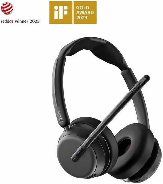 Alt view image 2 of 12 - Epos IMPACT 1061T Double Sided Over- head Bluetooth Headset (1001173)