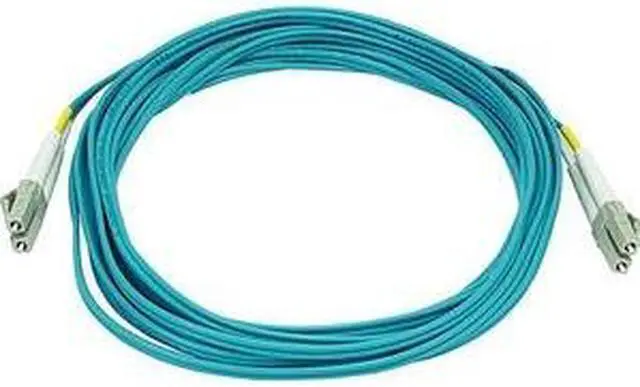 Alt view image 5 of 10 - Monoprice Fiber Optic Cable - 5 Meter - Aqua | LC to LC, OM3, 50/125 Type, Multi Mode, 10Gb, Duplex