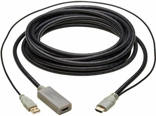 Alt view image 9 of 16 - Tripp Lite HDMI Extension Cable with Active Repeater (M/F), 4K 60 Hz, HDR, 4:4:4, HDCP 2.2 - 10 ft HDMI/USB A/V Cable for Cable Box, Media Server, TV, Monitor, Projector, Audio/Video Device, HDTV, Dis