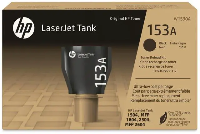 Alt view image 10 of 15 - HP 153A Black Original LaserJet Tank Toner Reload Kit, ~2,500 pages, W1530A