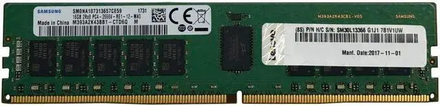 Alt view image 4 of 6 - Lenovo 32GB DDR4 SDRAM Memory Module - 32 GB - DDR4-3200/PC4-25600 DDR4 SDRAM - 3200 MHz Dual-rank Memory - 1.20 V - ECC - Registered - 288-pin - DIMM