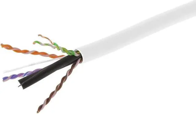 Alt view image 5 of 7 - Monoprice Cat6 Plenum Bulk Cable - 500 Feet - White | UL, Solid, 550MHz, UTP, CMP, Bare Copper, 10G, 23AWG, (TAA)