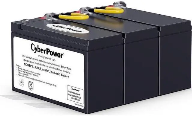 Alt view image 3 of 3 - CyberPower RB1270X3A UPS Replacement Battery Cartridge, UPS Replacement Battery Cartridge, Maintenance-Free, User Installable, 12V/7Ah