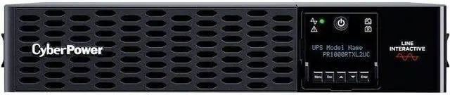 Main image of CyberPower PR1000RTXL2UC Smart App Sinewave UPS Systems - 1000VA/1000W, 120 VAC, NEMA 5-15P, 2U, Rack / Tower, Sine Wave, 8 Outlets, LCD, PowerPanel® Business
