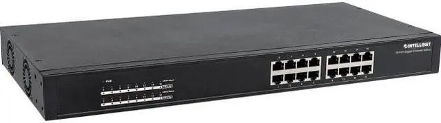 Alt view image 6 of 9 - Intellinet 16-Port Gigabit Ethernet PoE+ Switch, 16 x PoE ports, IEEE 802.3at/af Power-over-Ethernet (PoE+/PoE), Endspan, Rackmount