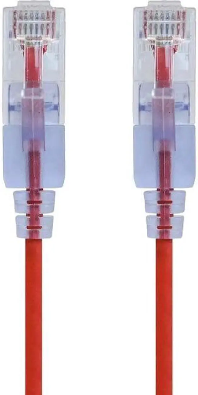 Alt view image 2 of 7 - Monoprice Cat6A Ethernet Patch Cable - 1 feet- Red | Snagless RJ45 550Mhz UTP Pure Bare Copper Wire 10G 30AWG 10-Pack - SlimRun Series