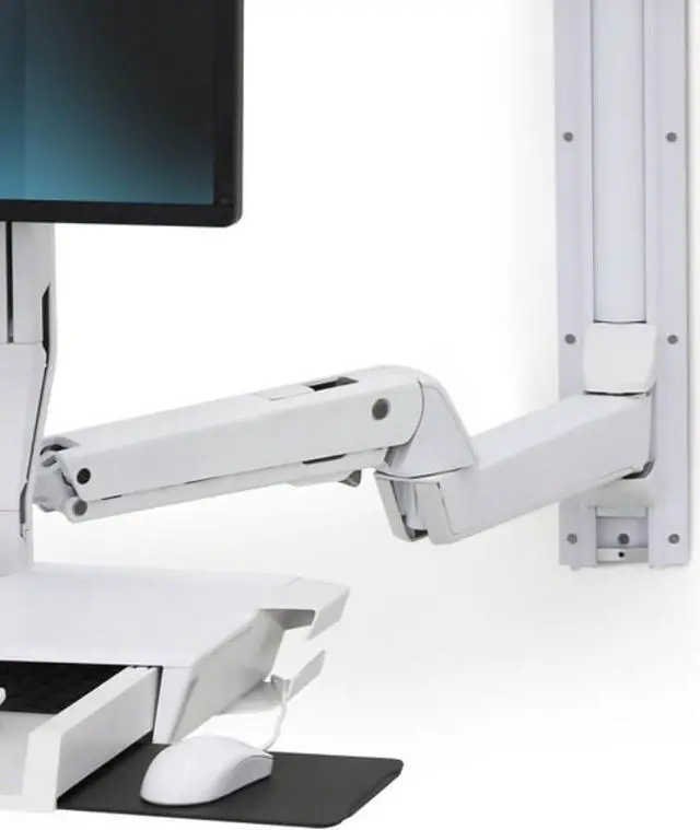 Alt view image 4 of 4 - Ergotron 45-261-216 Styleview Sit-Stand Combo Extender - Mounting Component (Extender Arm, Wall Track Mount, Arm Cover) - Aluminum, High-Grade Plastic - White