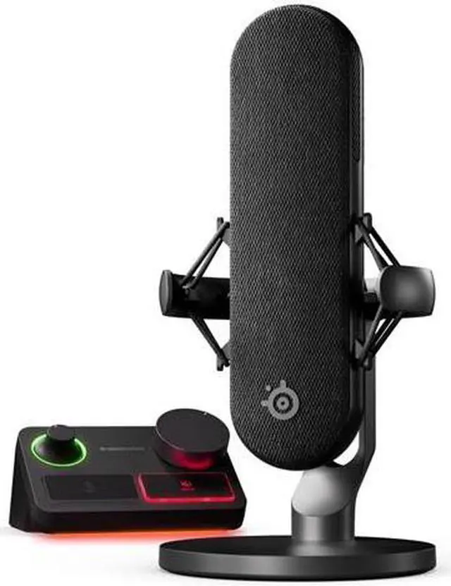 Alt view image 7 of 13 - SteelSeries Alias Pro Kit  XLR Mic + Stream Mixer  3X Bigger Capsule for Gaming, Streaming and Podcasting  USB/XLR Interface  Free Sonar Audio Software  Custom Controls  RGB  Single or Dual PC