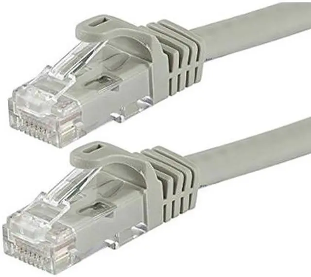 Alt view image 6 of 10 - Monoprice Cat6 Ethernet Patch Cable - 7 Feet - Gray | Network Internet Cord - RJ45, Stranded, 550Mhz, UTP, Pure Bare Copper Wire, 24AWG - Flexboot Series