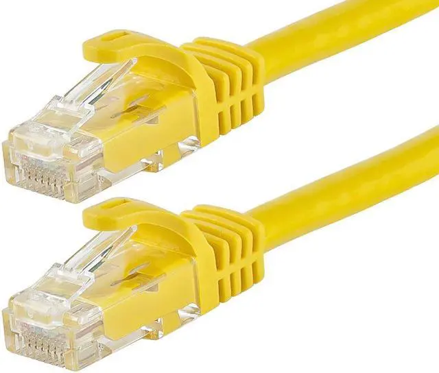 Alt view image 4 of 4 - Monoprice Cat6 Ethernet Patch Cable - 3 Feet - Yellow | Network Internet Cord - Snagless RJ45, Stranded, 550Mhz, UTP, Pure Bare Copper Wire, 24AWG - Flexboot Series