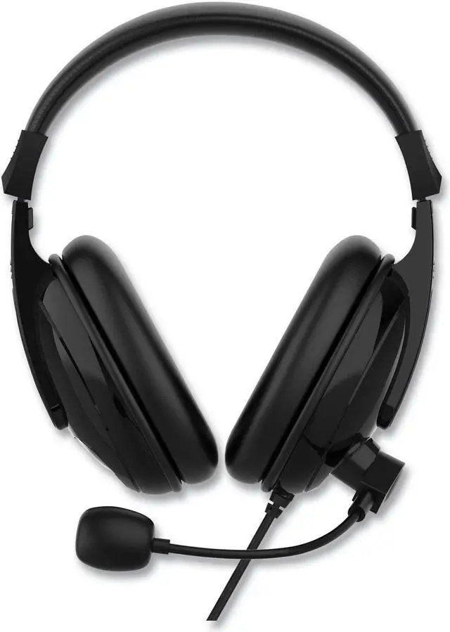 Alt view image 8 of 9 - Morpheus 360 Basic Multimedia Stereo Headset - Adjustable Microphone - Lightweight Comfortable Design - Soft Eco Leather Ear Cushions - Over Ear - Black - HS3000S