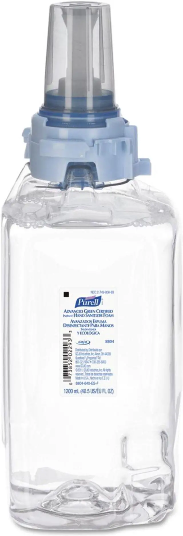 Alt view image 12 of 12 - Gojo - 8804-03 - PURELL Advanced Green Certified Instant Hand Sanitizer Foam, ADX 1200mL Refill