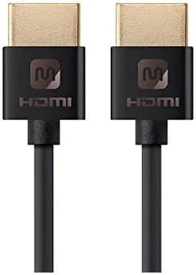 Alt view image 17 of 17 - Monoprice HDMI Cable - 1 Feet - Black | High Speed, 4K@60Hz, HDR, 18Gbps, 36AWG, YUV 4:4:4, Compatible with UHD TV and More - Ultra Slim Series