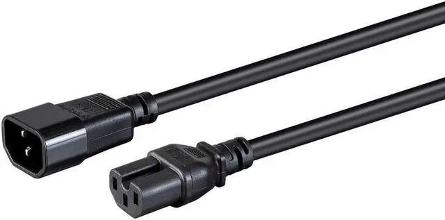Alt view image 15 of 15 - Monoprice Heavy Duty Power Cable - 6 Feet - Black | IEC 60320 C14 to IEC 60320 C15, 14AWG, 15A, SJT, 100-250V