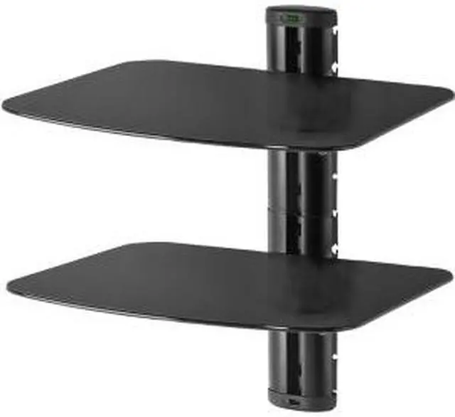 Alt view image 5 of 5 - PEERLESS-AV ESHV30 A/V Wall Shelf with Glass (Dual Shelves)